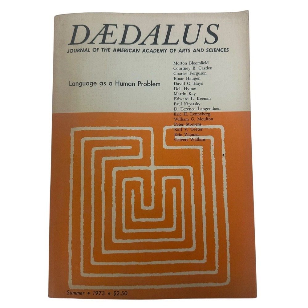 Daedalus Journal American Academy Arts Sciences 1973 Language Human Problem